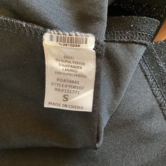 Gilli Womens‎ Dress Size Small Black Sparkle Halter Stretch Glitter Shimmer - Picture 4 of 9